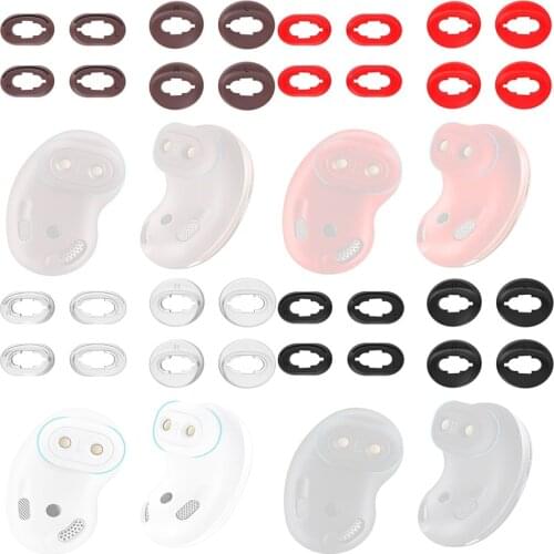 Ear Tips for Samsung Galaxy Buds Live 2020,4 Pairs M/L Soft Silicone Replacement Earbud Tips Fit in the Case