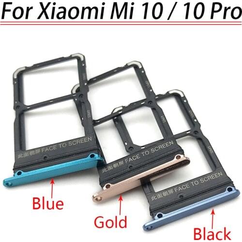 10Pcs/Lot, SIM Card Slot SD Card Tray Holder Adapter For Xiaomi Mi 10 Mi10 Pro 10T Lite Poco X3 SIM Tray