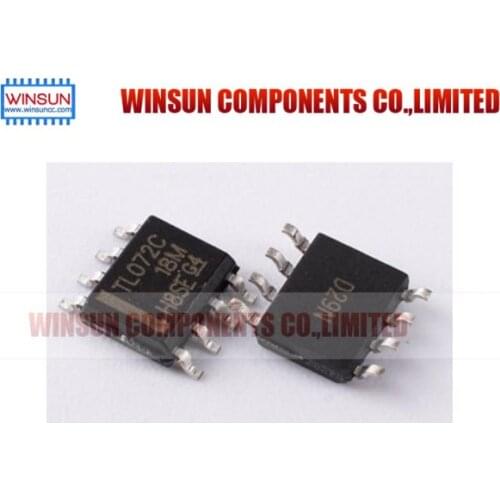 100PCS TL072CDR SOP8 TL072 SOP TL072CD 072CDR SOP-8 TL072CDT SMD LOW-NOISE JFET-INPUT OPERATIONAL AMPLIFIERS TL072C