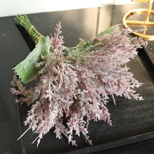 12Pcs Fake Silk Green Plants Artificial Plant Bouquet Leaves Decor Artificials Flowers Wedding Wall Home Micro Landscape Decor