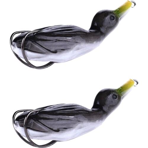 2 X Floating Duck Fishing Lures Artificial Lures Soft Lures for Fishing