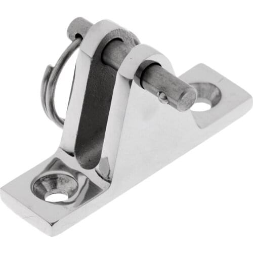 2pcs Marine Boat Bimini Top Deck Hinge 90 Degree wirh Pin and Ring - Kayak Fitting/Hardware - 316 Stainless Steel - 6 x 1.8 cm
