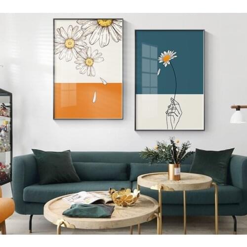 Abstract Lady Line Drawing Picture Home Decor Nordic Canvas Painting Wall Art Flower Plant Hand Poster and Print for Living Room