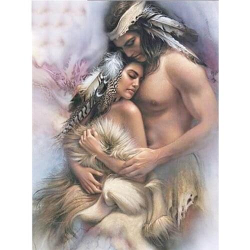 5D DIY Diamond Embroidery Sale Portrait Cross Stitch Kit Diamond Painting Indian Couple Full Square Crystal Mosaic Needlework