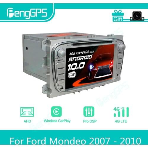 For Ford Mondeo 2007 - 2010 Sliver Android Car Radio Stereo Multimedia DVD Player 2 Din Autoradio GPS Navigation PX6 Unit Screen