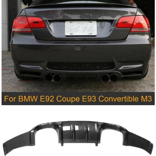 Car Rear Bumper Lip Spoiler Diffuser For BMW E92 Coupe E93 Convertible M3 2008-2013 Non 4 Door Carbon Fiber Splitter Apron