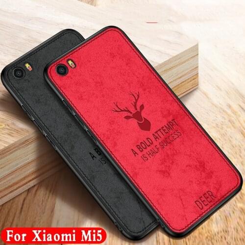 For Xiaomi Mi 5 case Cloth pattern leather back cover silicone soft luxury shockproof business capa for Xiaomi Mi5 Mi5 Pro case