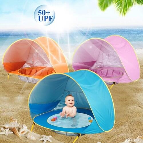 Baby Beach Tent Children Waterproof Pop Up sun Awning Tent UV-protecting Sunshelter with Pool Kid Outdoor Camping Sunshade Beach