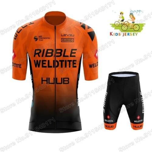 HUUB Team Kids 2021 Cycling Jersey Set Boys Girls Cycling Clothing Children Road Bike Suit MTB Ropa Ciclismo