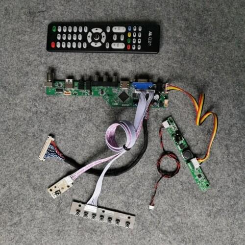 LVDS LCD matrix VGA AV USB monitor controller board kit 1920*1080 30 Pin Fit DV215FHM/HM215WU1/HM236WU1/MT207FHM 60Hz WLDE