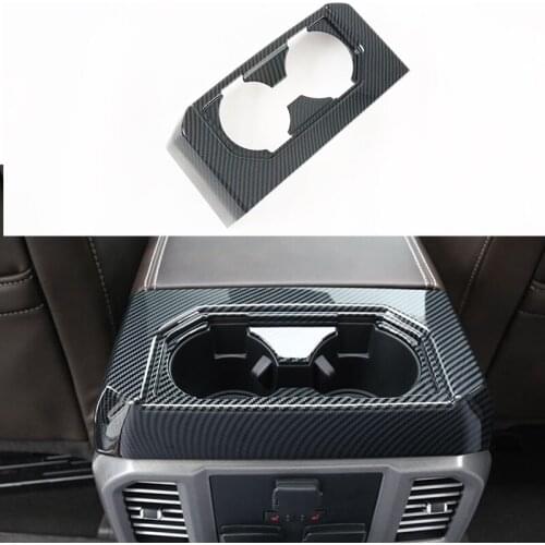 For Ford F150 2017 2018 2019 2020 Car Rear Seat Drink Cup Holder Cover Trim Decoration Interior Mouldings