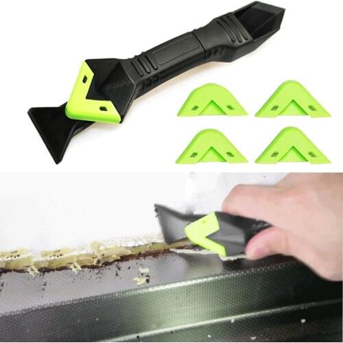 6pcs 3 in 1 Eco-friendly Caulking Home Accessories Agent Sealant Remover Scraper for Floor Finishing Cleaning Reusable