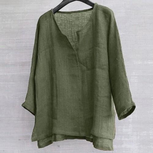 Mens Fashion Hippie Linen Shirt Casual Long Sleeves V Neck Summer Beach Loose Tee Tops Solid Color T shirts 2021 New