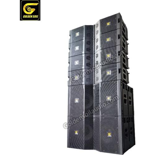 Goldensoil Audio VTX V20 Dual 10 Inch Line Array Speaker Active 10'' Loudspeaker DJ Sound Box Studio Equipment