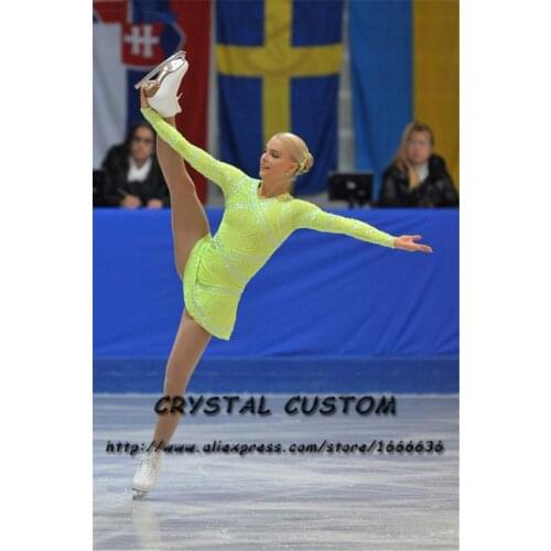 Crystal Custom Figure Skating Dresses Girls New Brand Ice Skating Dresses For Competition DR4545