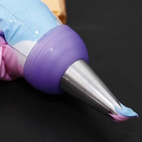 Icing Piping Bag Nozzle Converter 3 Hole 3 Color Cream Coupler Cake Decor Tool