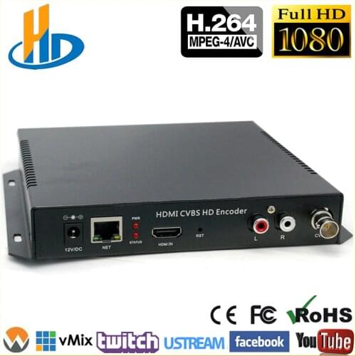 HD H.264 HDMI +CVBS AV Composite BNC SD Video Encoder Support Youtube Facebook Ustream Wowza Live streaming Broadcast Via RTMP