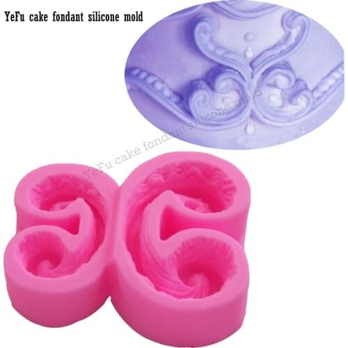 Lace pattern Moustache cooking tools fondant DIY cake silicone moulds chocolate baking decoration candy Resin craft F0894