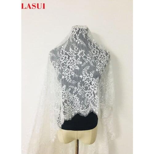 LASUI Top quality EYELASH LACE Fabric 1.5m*3m/1piece white breathable soft for wedding decoration DIY accessory dress Q038