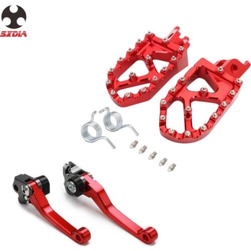 Motorcycle Foot Pegs Footrests Footpegs Brake Clutch Lever Set For HONDA CRF250R CRF450R 2004-2006 CRF250X 04-17 CRF450X 05-17