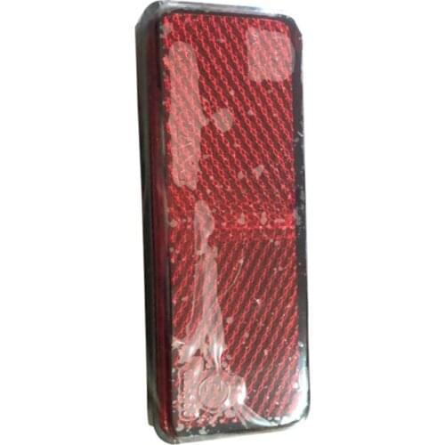 Motorcycle Bike Scooter Quad Red Rectangle Reflective Plate Warning Reflector Q9QD