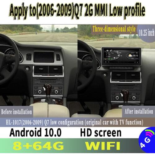 Android 10.0 8 + 64GB Multimedia Player Para Audi A6 C6 4f 2004 ~ 2009 MMI 2G Carro GPS de Navegação Navi stereo monitor de toqu