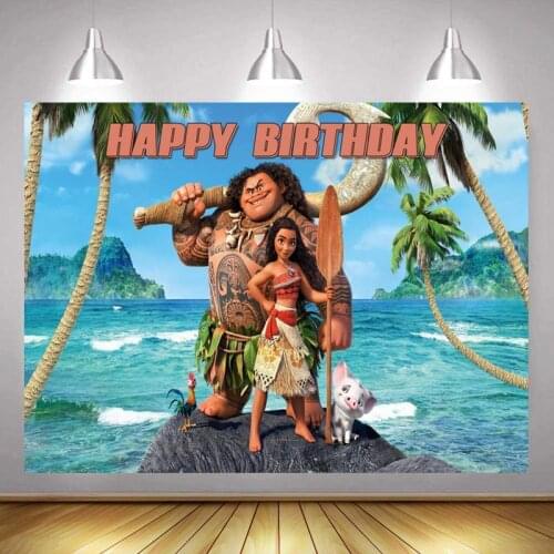 Cartoon Sea Princess Giant Background Girl Birthday Party Decoration 3D Children Photo Photography Studio Digital Backdrop