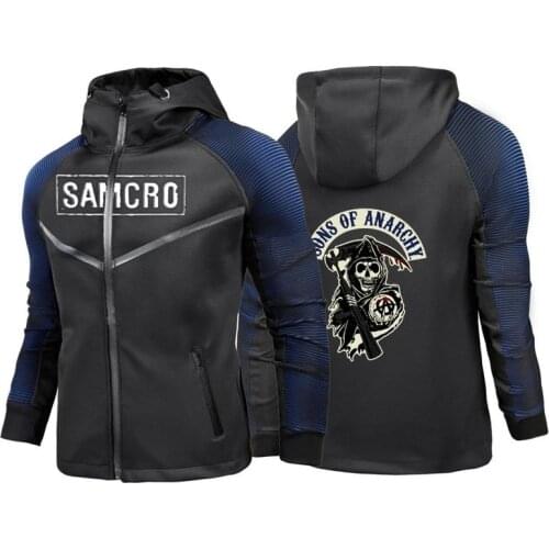 2021 Autumn SOA Tracksuit Jackets SAMCRO Unisex Hoodies Sons Of Anarchy Mans Cotton Punk Customize Hip Hop Racing Coats Tops