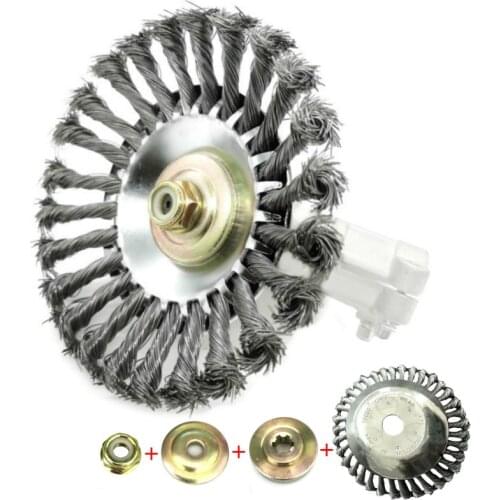 New Grass Trimmer Head Derusting Weeding Wheel w/ Gearbox Fixing Kit Rusting Dust Removal Plate Garden Power Tool for Lawn Mover