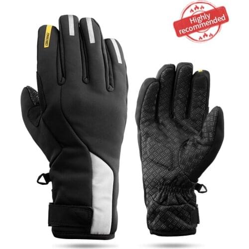【New store 】 Bike Gloves Winter Waterproof Warm Sports MTB Bicycle Gloves GEL Long Finger Screen Touch Anti-Slip Cycling Gloves