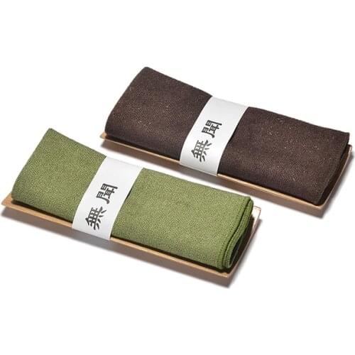 PINNY Kung Fu Tea Accessories 34.5cm*24.5cm Cotton Suction Tea Towels Tea Ceremony Decorations High Quality Tea Tools