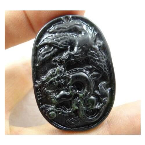 Natural stone Quartz crystal Turquoises hand-carved statue Dragon amulet pendant for diy jewelry making necklace Accessories