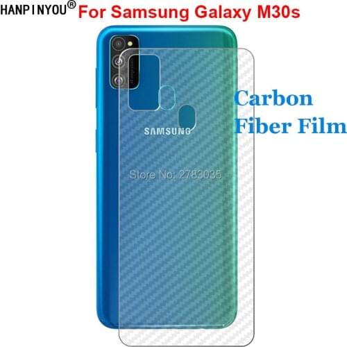 For Samsung Galaxy M30s M307 6.4" Durable 3D Anti-fingerprint Carbon Fiber Back Film Screen Protector (Not Tempered Glass)
