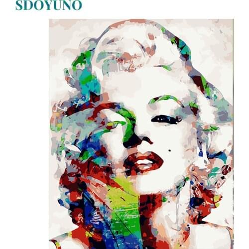 SDOYUNO Frame Marie DIY Painting By Numbers Kits Figure Painting Abstract Acrylic Painting & Calligraphy Unique Gift For Home