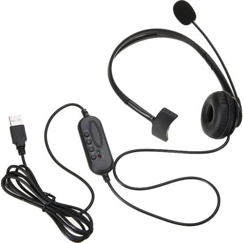 USB Headset Microphone Noise Cancelling Computer Headphone For PC Call Center Accessories Wired Earphones With Microphone