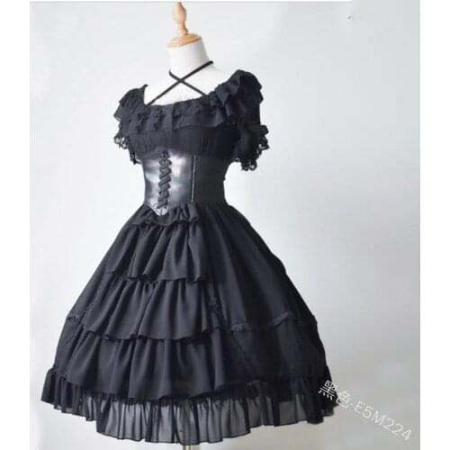 Girls Vintage Lace Ball Gown Medieval Dress Gothic Flare Sleeve Palace Princess Lolita Dresses Women Retro Party Clothes Cosplay