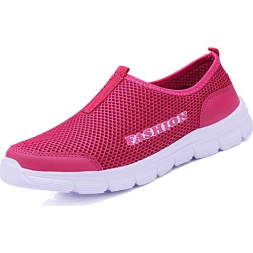 Women Aqua Shoes Breathable Mesh Sandals Shoes Lightweight Quick-drying Comfortable Women Slip-On Mules Flats