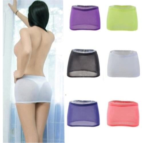 Women Lady Transparent Mini Skirt Nightclub Mesh Miniskirts Micro Short Hot Sexy Tight See Through Perspective Bodycon Skirts