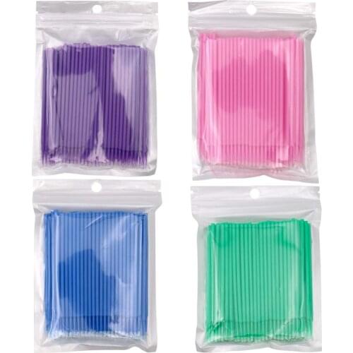 1000pcs Mini Swab Disposable Micro Brush Applicators Eyelashes Extensions Makeup Glue Remover Cleaner Mascara Beauty Brush Tools