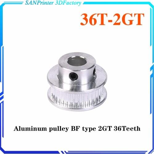 36 teeth GT2 Timing Pulley Bore 5mm 6mm 6.35mm 8mm 10mm for belt used in linear 2GT pulley 36Teeth 36T