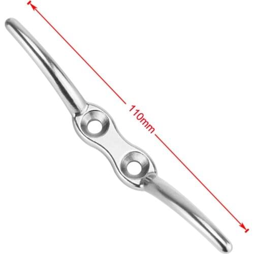 4 inch/110mm 316 Stainless Steel Flagpole Rope Cleat Hook for Marine Boat Car Truck RV Mooring Accessories