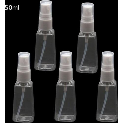 5 Pcs Empty Small Spray Bottle Container Refillable Mist Sprayer Bottles 50ml