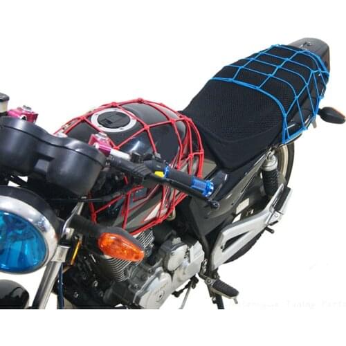 30 * 30cm motorcycle bicycle fuel tank luggage net rope accessories Black Red Blue