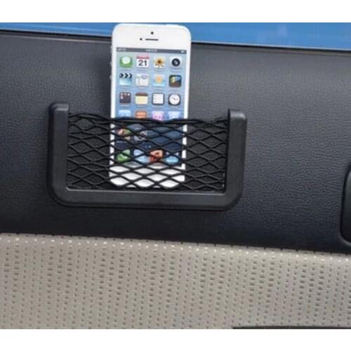 1Pcs Car Organizer Storage Bag Auto Paste Net Pocket Phone Holder For BMW e46 e90 e39 f30 f10 e36 e60 x5 e53 f20 Accessories