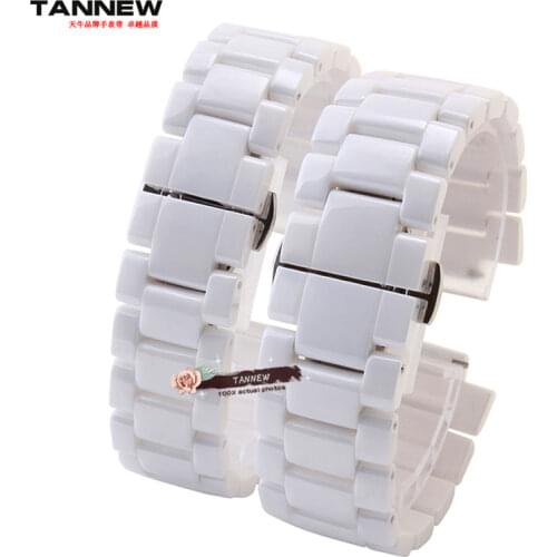 High quality ceramic watchband for AR1424 AR1421 AR1425 AR1426 AR1429 AR1463 AR1455 AR1458 wristband bracelet Black white