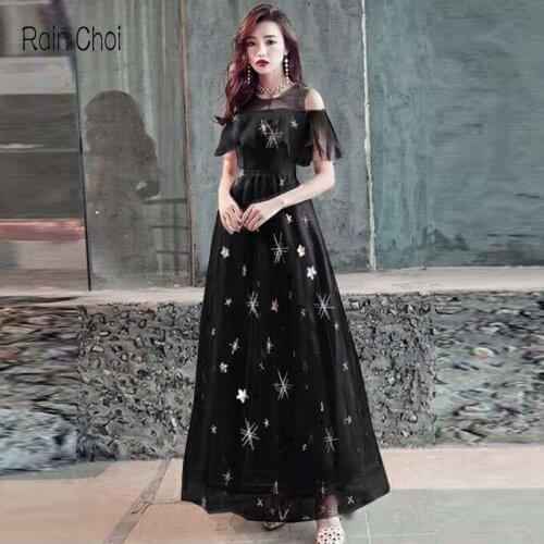 Prom Dresses Long 2020 Gray High Tulle Sleeveless Evening Gown A-Line Vestidos De Noche