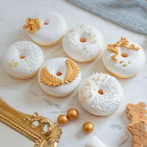 Simulation cake food model wedding platinum donut dessert table scene layout window decoration shooting props