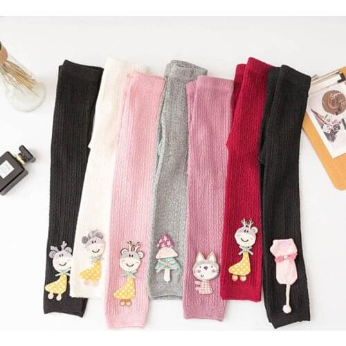 Winter 1-4T Kid Cloth Children Baby Girl Leggings Warm Soft Cartoon Cute Stretchy Clothes Pants Trousers Bottoms Hot