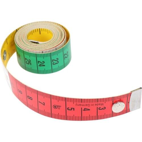 60in Body Measuring Ruler Button Tailor Measure Tape Sewing Tools Flat Tape 150cm Body Measuring Tool