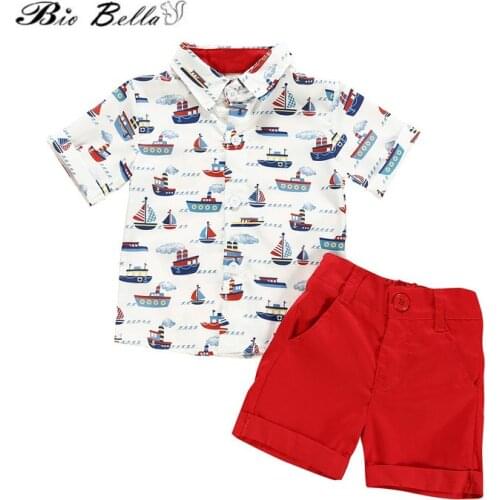 Summer Baby Boys Clothing Set Fashion Cartoon Car Kids Boy 2-6 Years Children Boys Clothing Suit Party New Year Boys Clothes Set